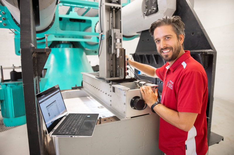 Calibrating the NFCG centrifuge at UWA.